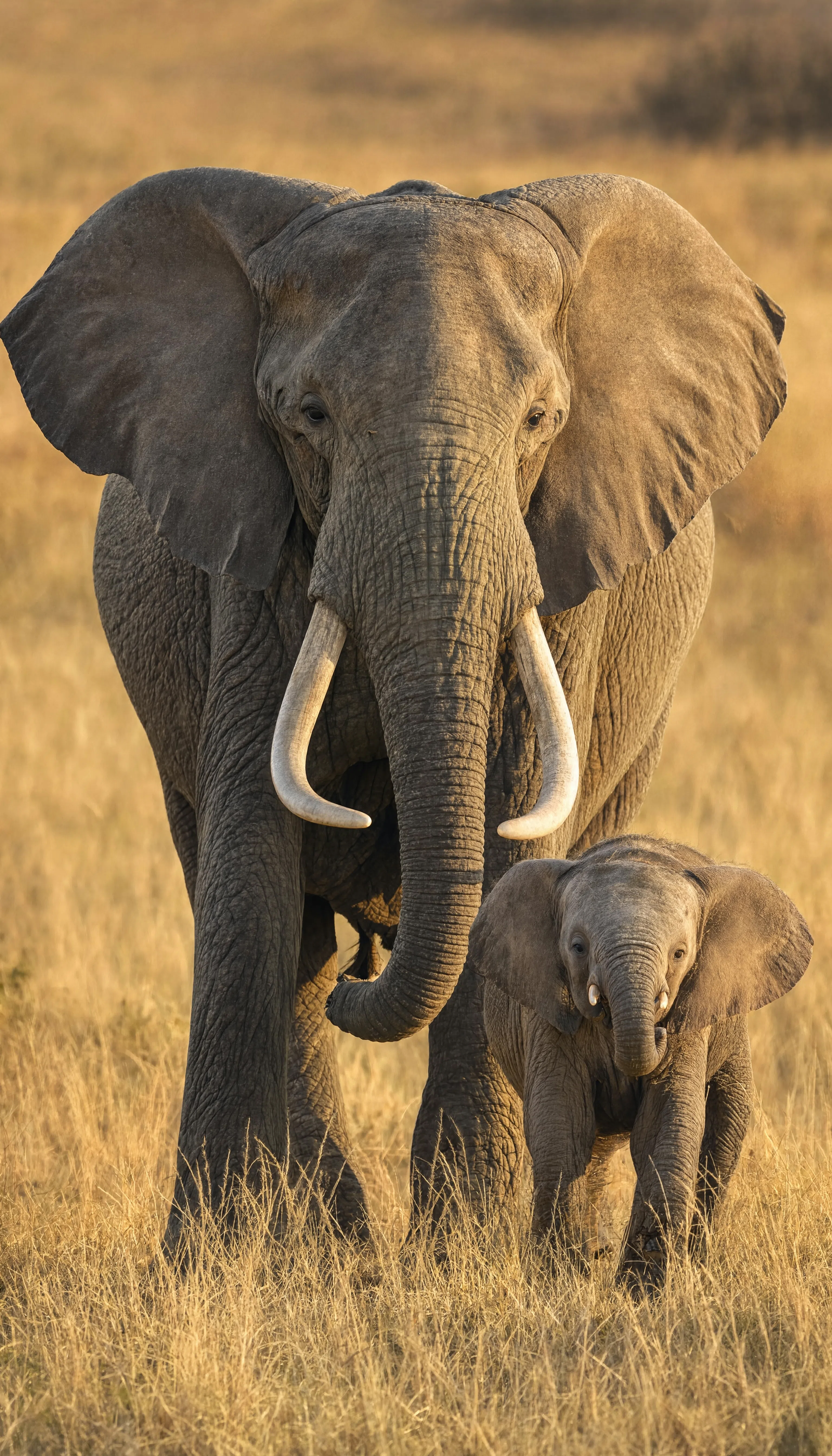 Elephant Mother And Calf 4 - Animals/Wildlife