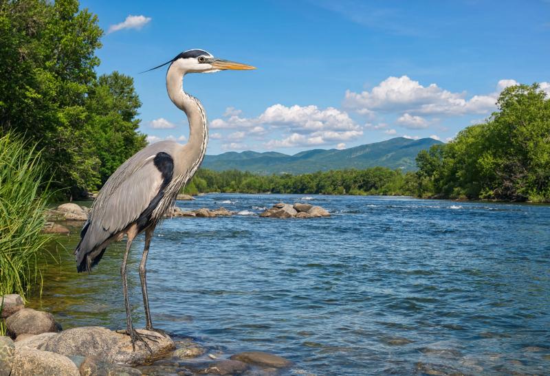 Heron By The River 4