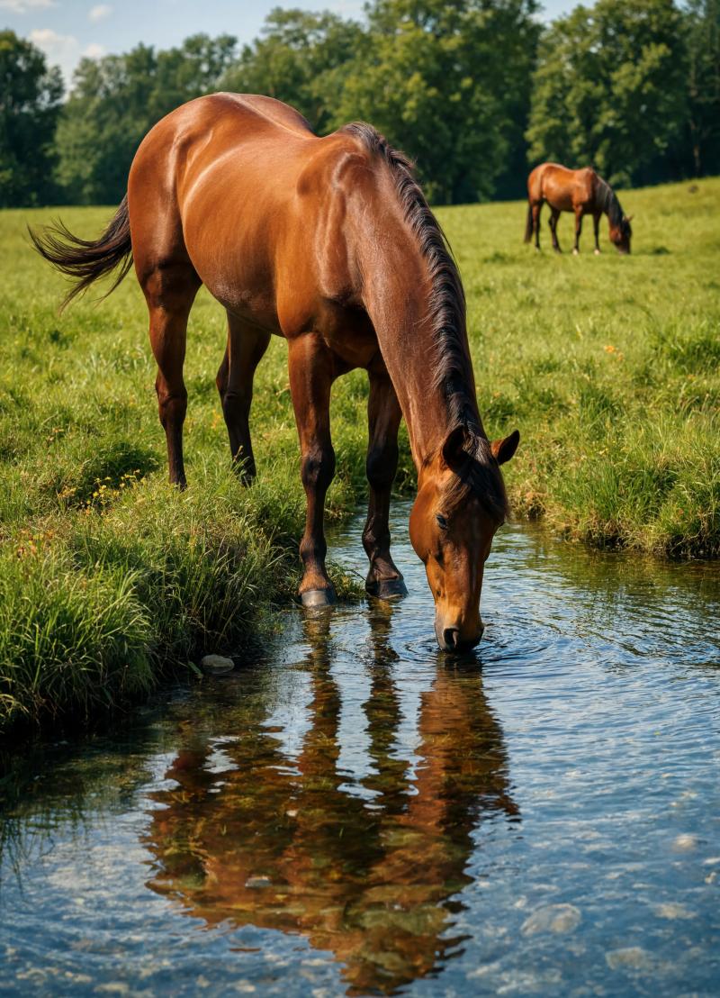 Horse At The Stream